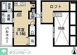 名古屋市営東山線 本陣駅 徒歩9分の賃貸アパート 1階ワンルームの間取り