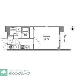 名古屋市営桜通線 国際センター駅 徒歩3分の賃貸マンション 1階1Kの間取り