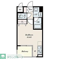 名古屋市営東山線 亀島駅 徒歩6分の賃貸マンション 5階ワンルームの間取り