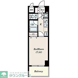 名古屋市営東山線 亀島駅 徒歩6分の賃貸マンション 6階1Kの間取り