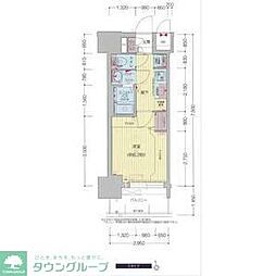 名古屋市営東山線 新栄町駅 徒歩9分の賃貸マンション 13階1Kの間取り