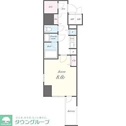 名古屋市営桜通線 丸の内駅 徒歩1分の賃貸マンション 12階1Kの間取り