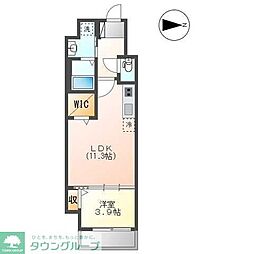 Grand Soleil大須白川 7階1LDKの間取り