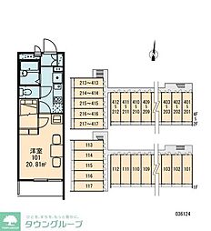 レオパレス菊井 4階1Kの間取り