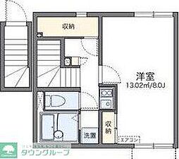 名鉄名古屋本線 東枇杷島駅 徒歩8分の賃貸アパート 2階1Kの間取り