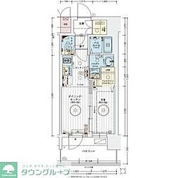 名古屋市営東山線 亀島駅 徒歩5分の賃貸マンション 10階1DKの間取り