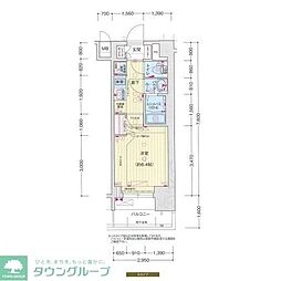 名古屋市営鶴舞線 上前津駅 徒歩7分の賃貸マンション 3階1Kの間取り