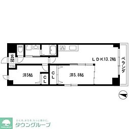 The　Sengen　Terrace(ザセンゲンテラス) 4階2LDKの間取り