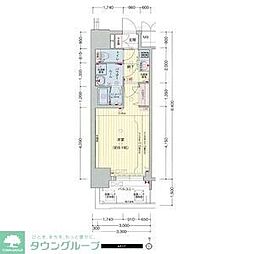 名古屋市営東山線 新栄町駅 徒歩3分の賃貸マンション 2階1Kの間取り