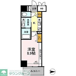 ガイドウェイバス志段味線 大曽根駅 徒歩5分の賃貸マンション 2階1Kの間取り