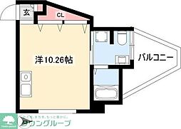 JR東海道本線 尾頭橋駅 徒歩6分の賃貸マンション 5階ワンルームの間取り