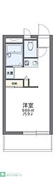 レオパレス稚児宮通 1Kの間取図画像