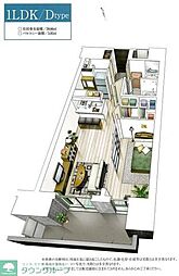 プレサンス久屋大通セントラルパーク 3階1LDKのリビング/ダイニング