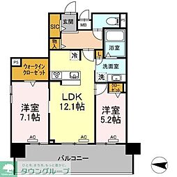 L'ENVOLMEIEKI 2LDKの間取図画像