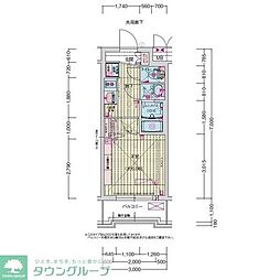 プレサンス高畑ルミア 1Kの間取図画像