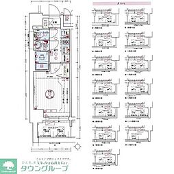 エステムコート名古屋グロース 1Kの間取図画像