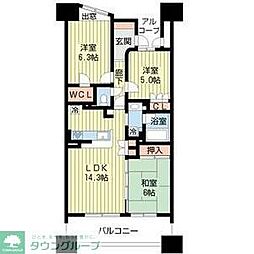 グランカーサ上前津 3LDKの間取図画像