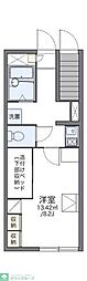 レオパレス平田 1Kの間取図画像