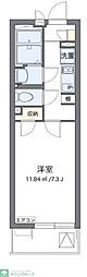 クレイノベルウッド2広川 1Kの間取図画像