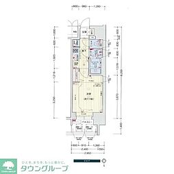 プレサンス桜通ベルノ 1Kの間取図画像