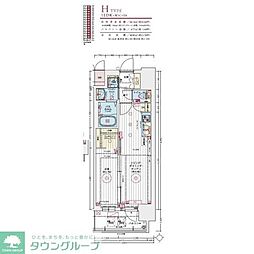 エステムコート名古屋TWINEAST 1LDKの間取図画像