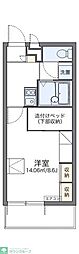 レオパレスライフワン 1Kの間取図画像