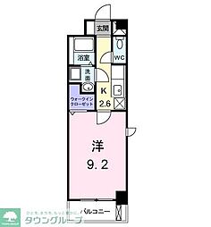 ヴィラ清寿 1Kの間取図画像