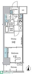PARKAXIS名古屋山王一丁目 1DKの間取図画像