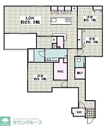 Luxe白壁 3LDKの間取図画像