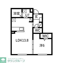 プリミエール昭和区山脇町 1LDKの間取図画像