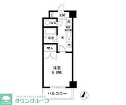 メゾンキムラ2 1Kの間取図画像