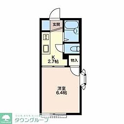 ジュネス名東 1Kの間取図画像