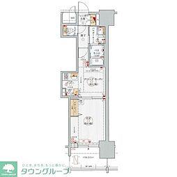 エステムプラザ名古屋駅前プライムタワー 1DKの間取図画像