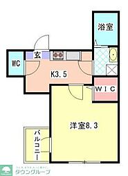 間取図画像 1K