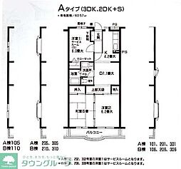 マローネL 3LDKの間取図画像