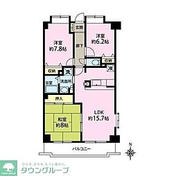 ロイヤル3 3LDKの間取図画像