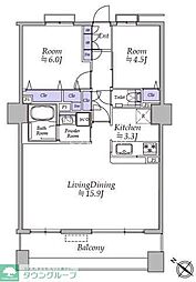 クリオ藤沢駅前 2LDKの間取図画像