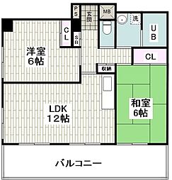 TMビル 2LDKの間取図画像