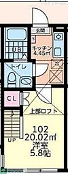 Espuma 1Kの間取図画像