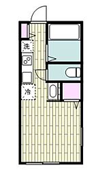 K-エレガンス小菅ケ谷 ワンルームの間取図画像