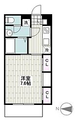 リブリ・サンライズ 1Kの間取図画像