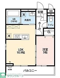 リコルテK 1LDKの間取図画像