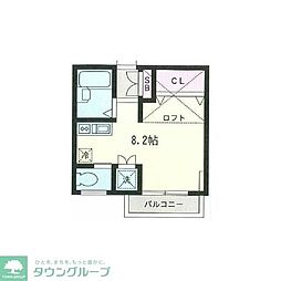 RiseOne湘南 ワンルームの間取図画像