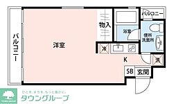 リベルラ港南中央 ワンルームの間取図画像