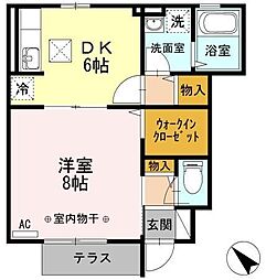 ボナール鎌倉 1DKの間取図画像