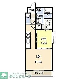 ソレイユSK2 1LDKの間取図画像
