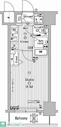 グランド・ガーラ横濱万世町 1Kの間取図画像