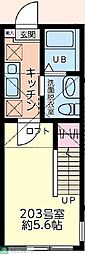 オリーブ藤沢 1Kの間取図画像