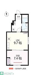 QUIET CRAB HOUSE mix 保土ヶ谷B号棟 1LDKの間取図画像
