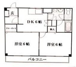 ビラタロス 2DKの間取図画像